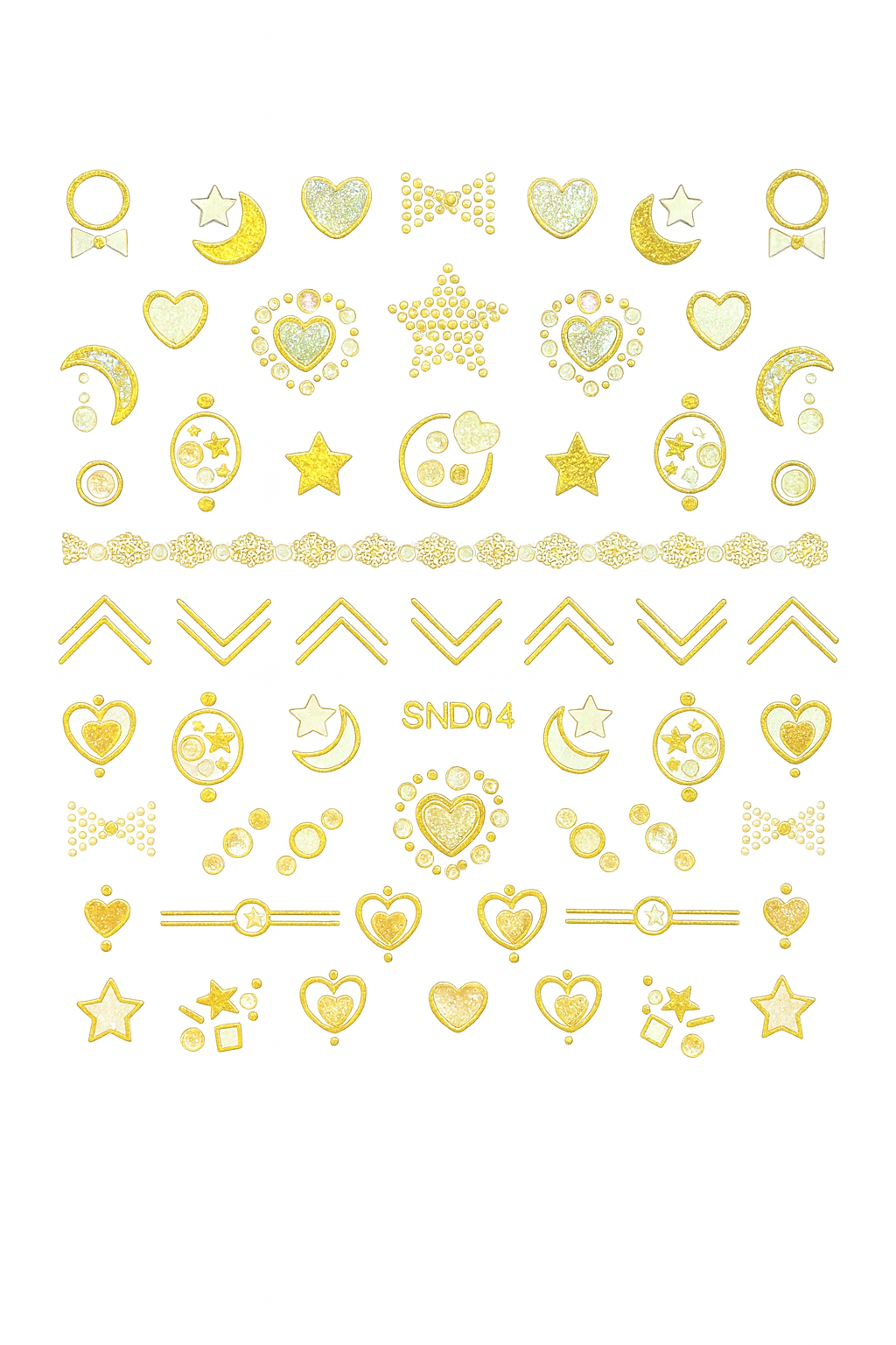 Gold Moon & Star Face Gems – Self-Adhesive Festival Body Jewels