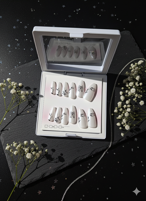 Bamboo & Bows Cat Eye Press-On Nails | Luxury, Elegant & Reusable