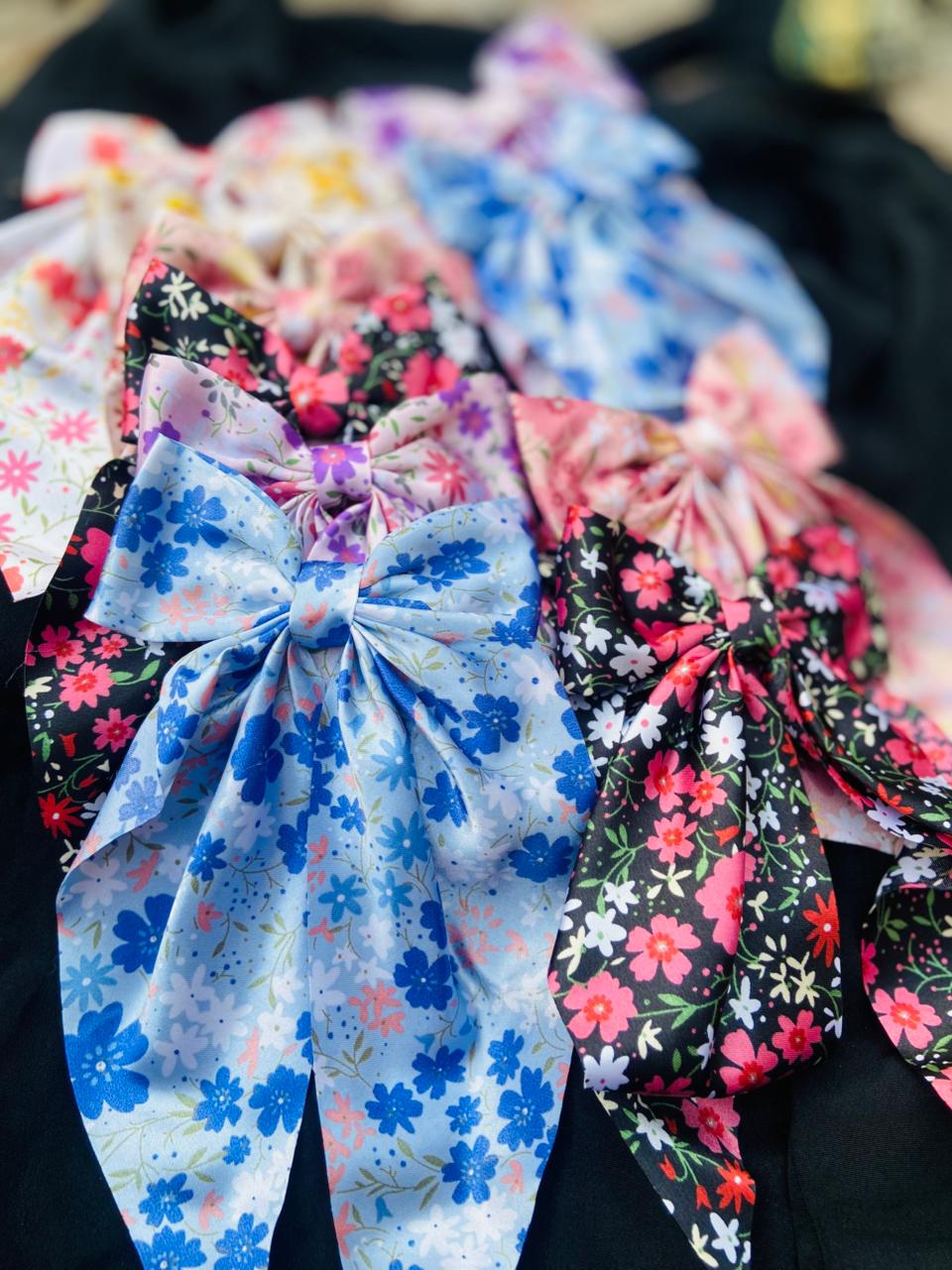 Aesthetic Floral Bow Hair Ties & Clips | Cottagecore Hair Accessories