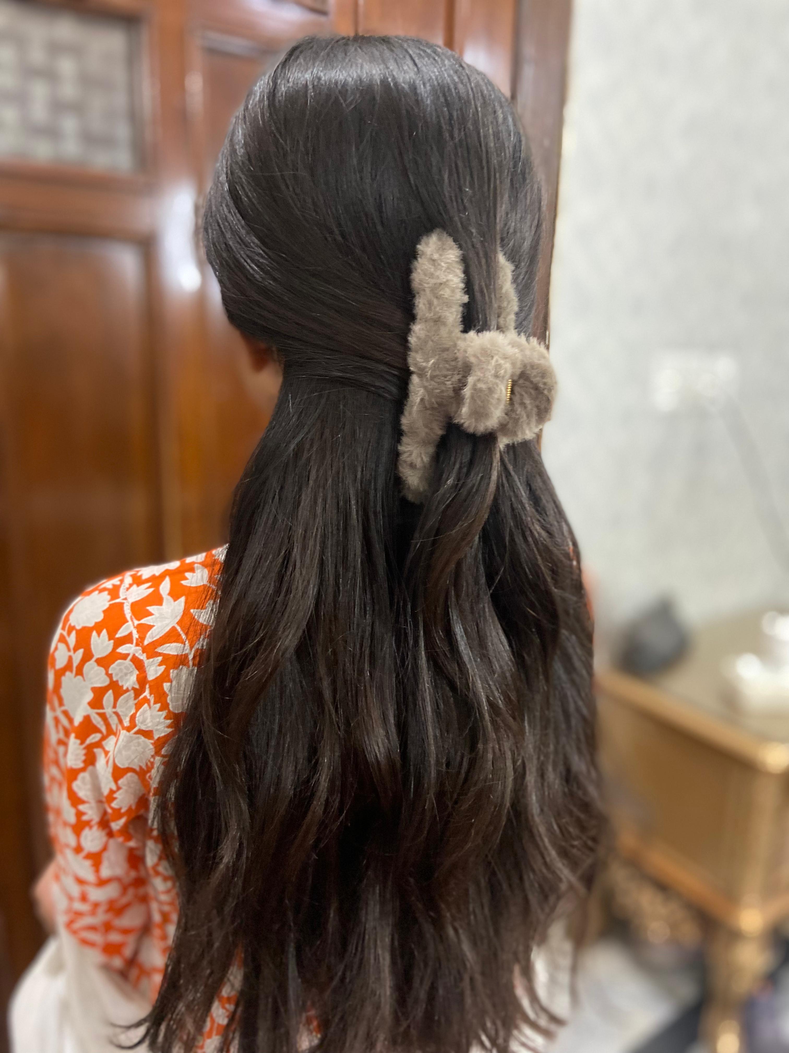 Furry Hair Claw Clips – Soft Plush Hair Accessories for Women & Girls