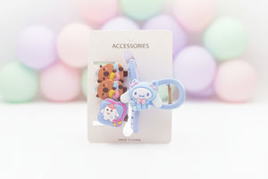 Cartoon character phone holder on a card labeled 'Accessories' with other similar items in the background.