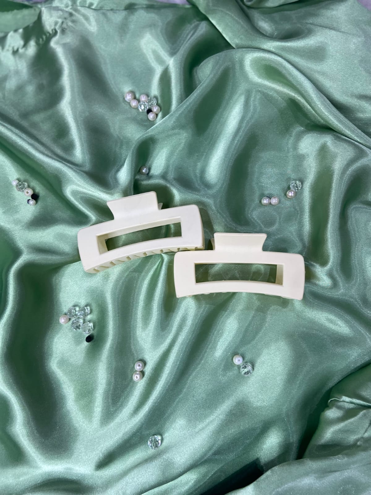 Matte Finish Rectangular Hair Claw Clips – Strong Hold, Minimalist Design for All Hair Types