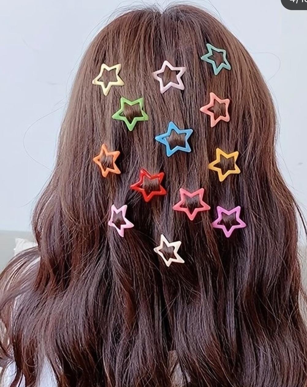 Colorful Star Shaped Hairpins – Fun & Trendy Hair Accessories