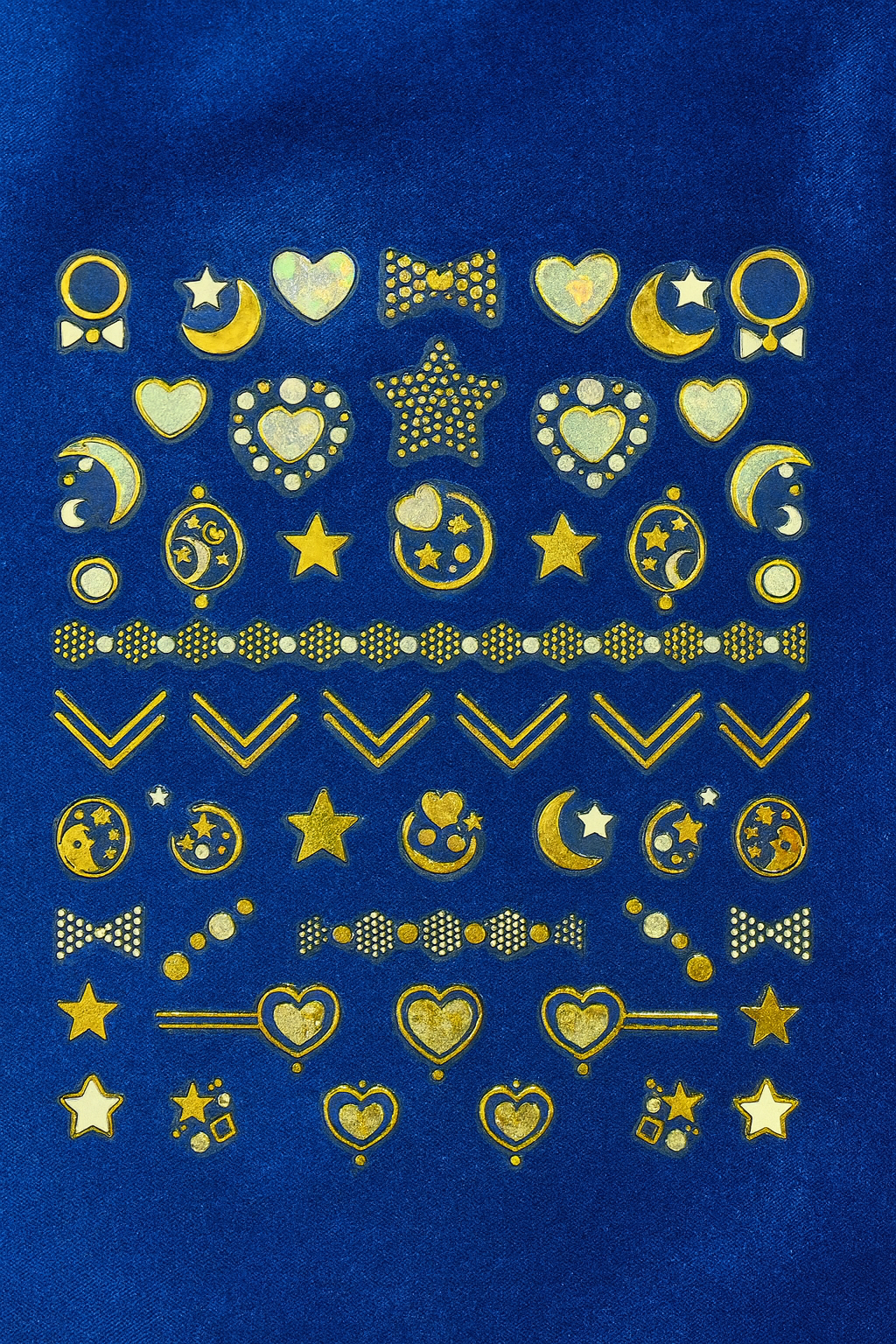 Gold Moon & Star Face Gems – Self-Adhesive Festival Body Jewels