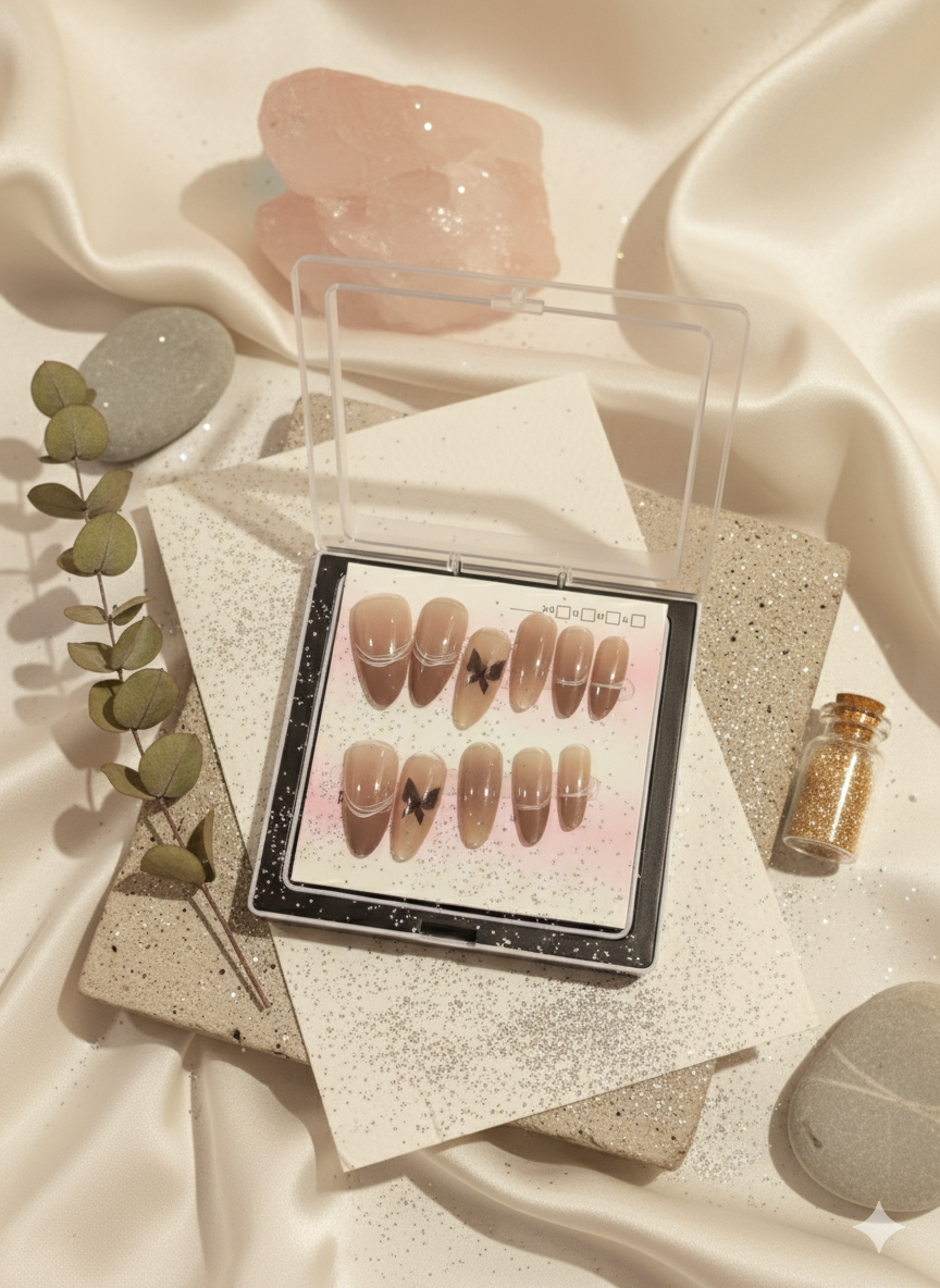 Elegant Cat Eye Press-On Nails | Trendy & Reusable Designs