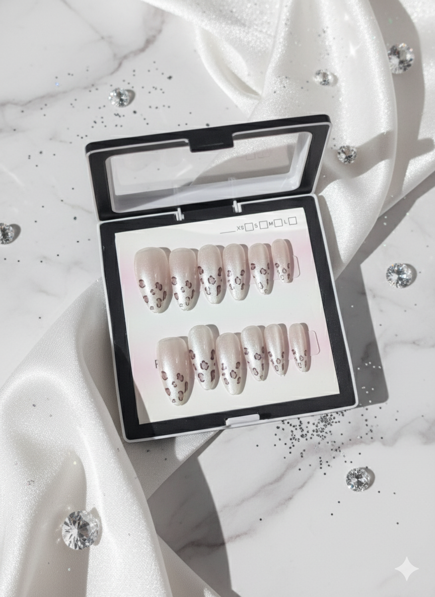 Luxury Cat-Eye  Leopard Press-On Nail Set