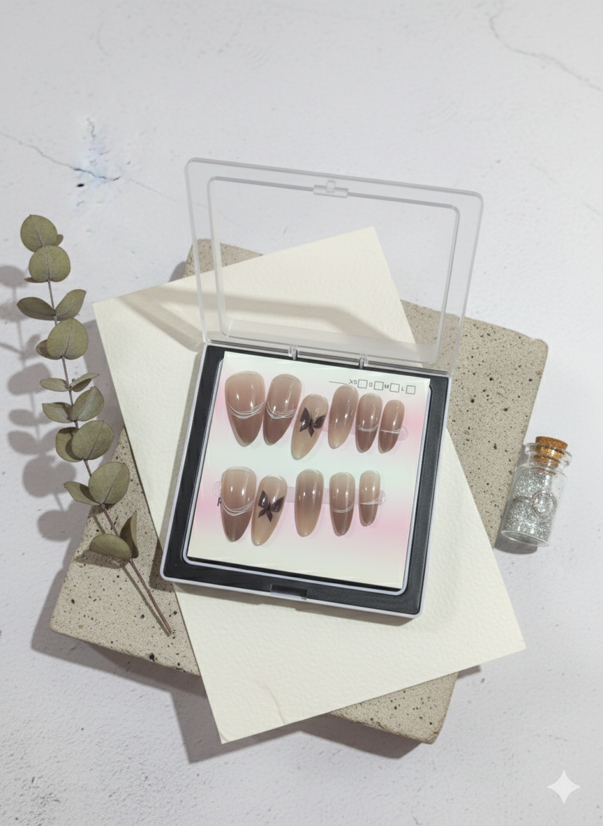 Elegant Cat Eye Press-On Nails | Trendy & Reusable Designs