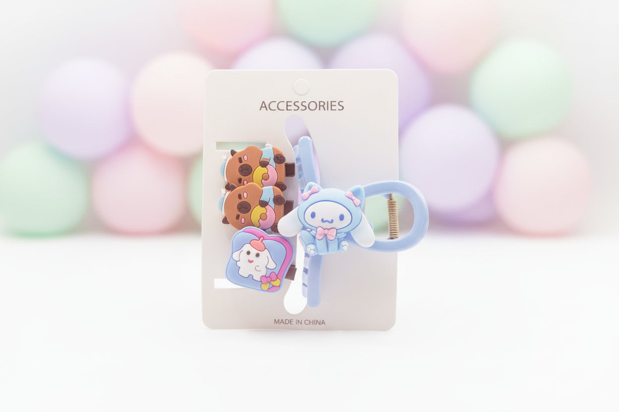 Cartoon character phone holder on a card labeled 'Accessories' with other similar items in the background.