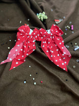 Polka Dot Hair Bow Pins for Girls & Women – Stylish Fabric Bows in Multiple Colors