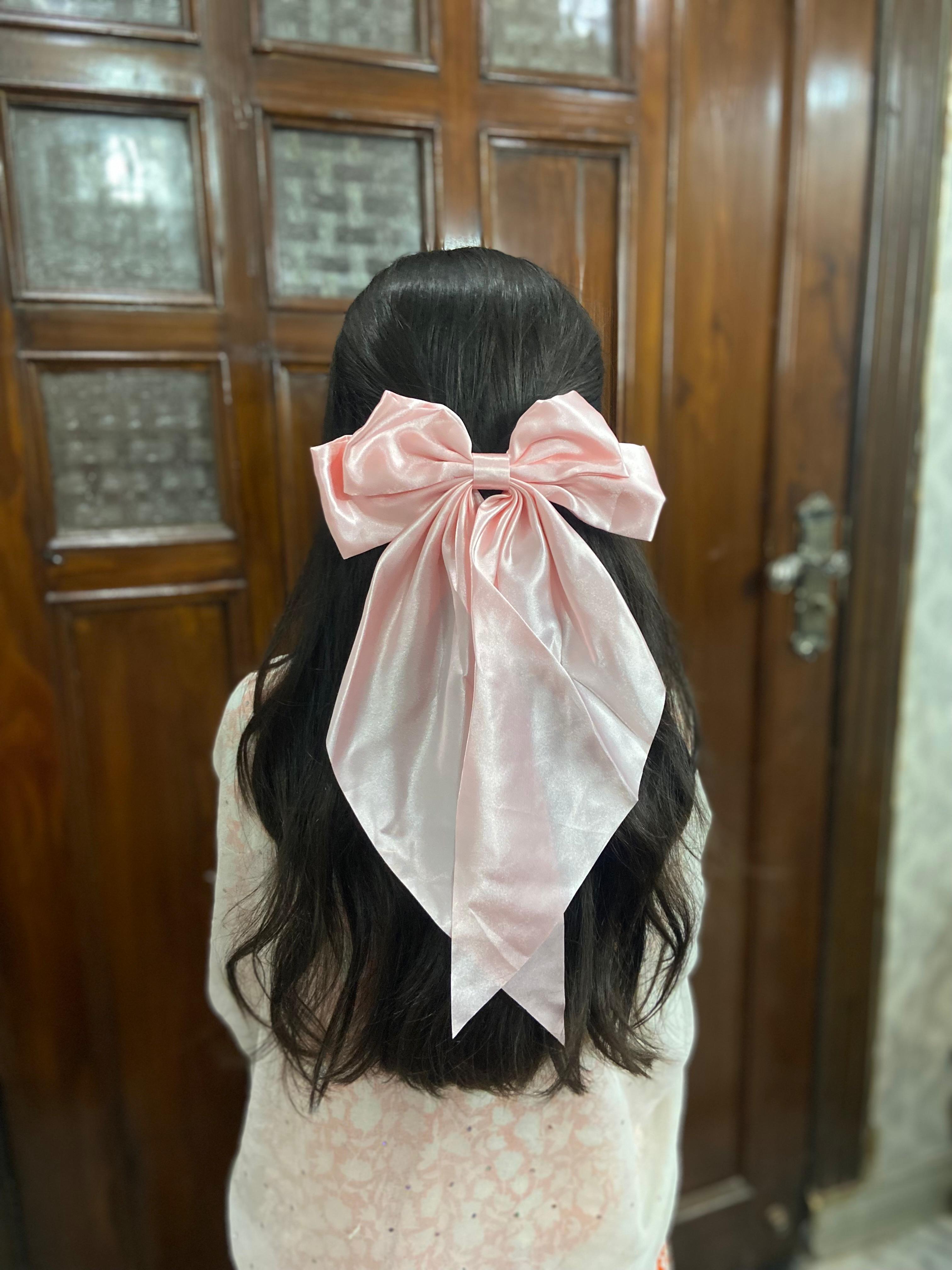 Silk Hair Bow Pins – Elegant Satin Bows in Multiple Colors for Women and Girls